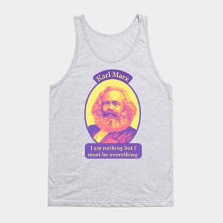 Karl Marx Portrait and Quote Tank Top